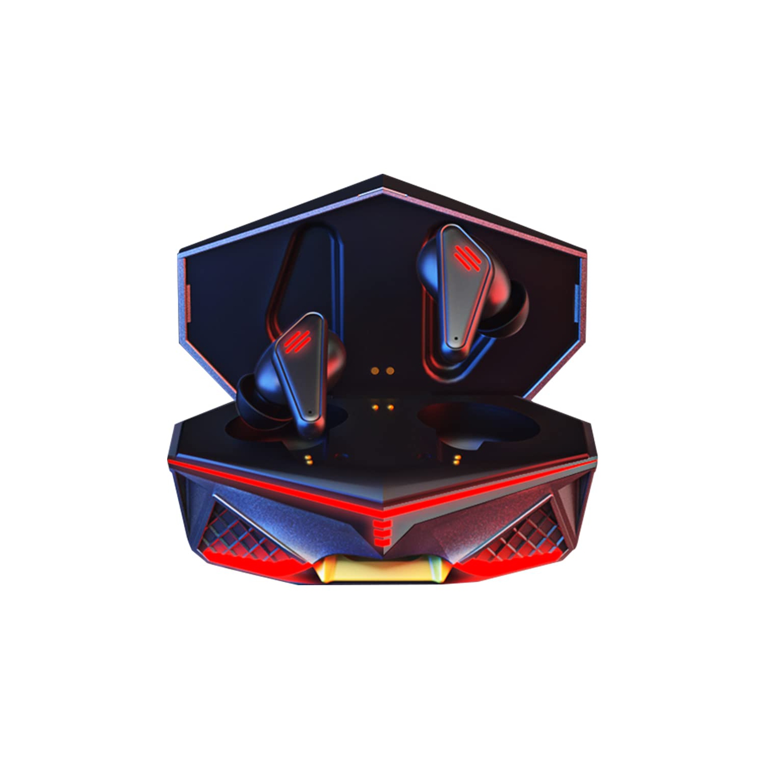 Écouteurs boutons de jeu sans fil, écouteurs de jeu sans fil avec étui de chargement et microphone intégré, écouteurs Bluetooth 5,1 à mode musique