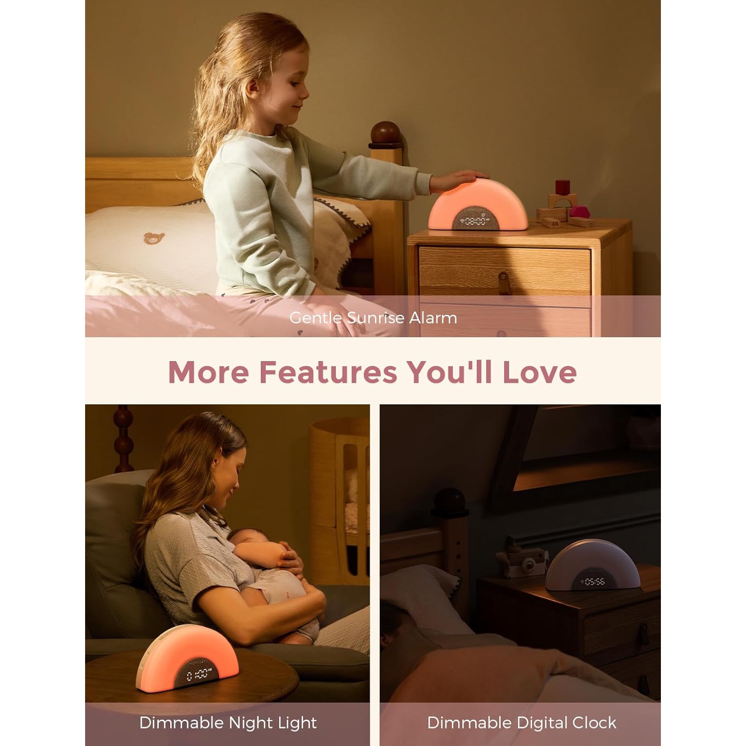 Momcozy DreamSync™ Baby Sound Machine, Night Light, APP Control Baby Sleep Trainer, Routine Builder, White Noise Machine with 34 Soothing Sounds,