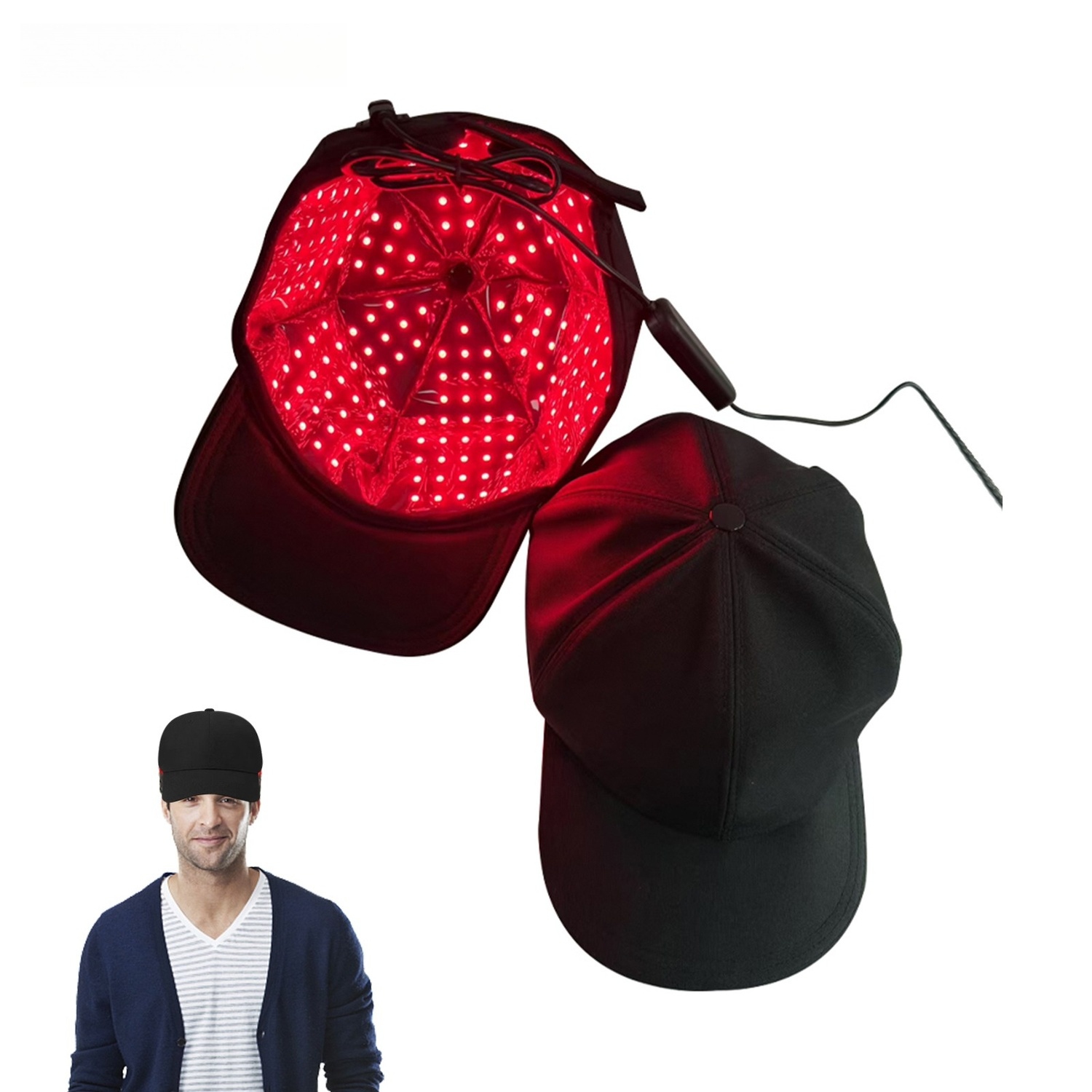 Portable Red Light Therapy Cap,LED Home Red Light Therapy Device for Preventing Hair Loss & Promoting Hair Growth,Red Light Therapy Cap for Hair Care