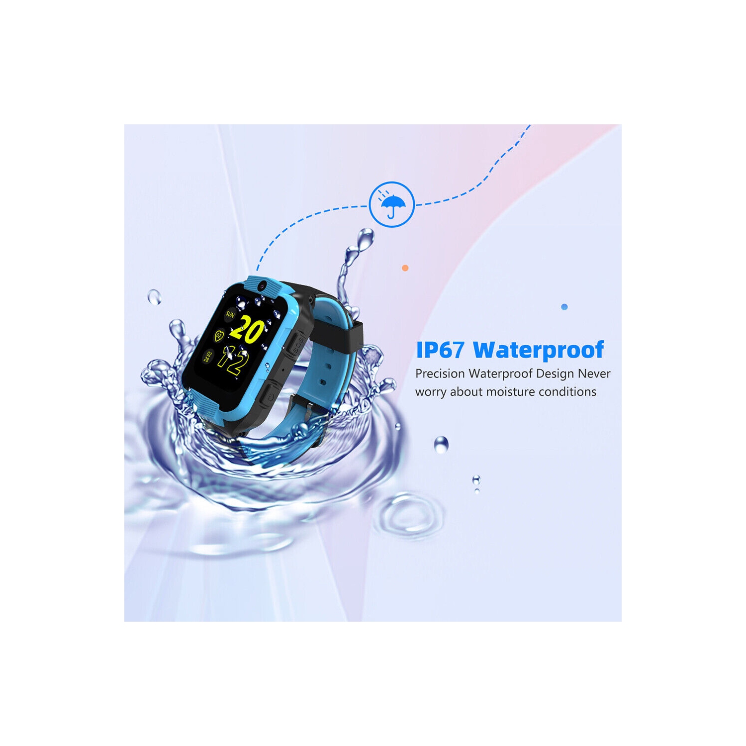 4G Montre intelligente pour enfants Anti-Perte GPS SOS Call SIM Appel vidéo Caméra étanche pour enfants Montre intelligente pour enfants