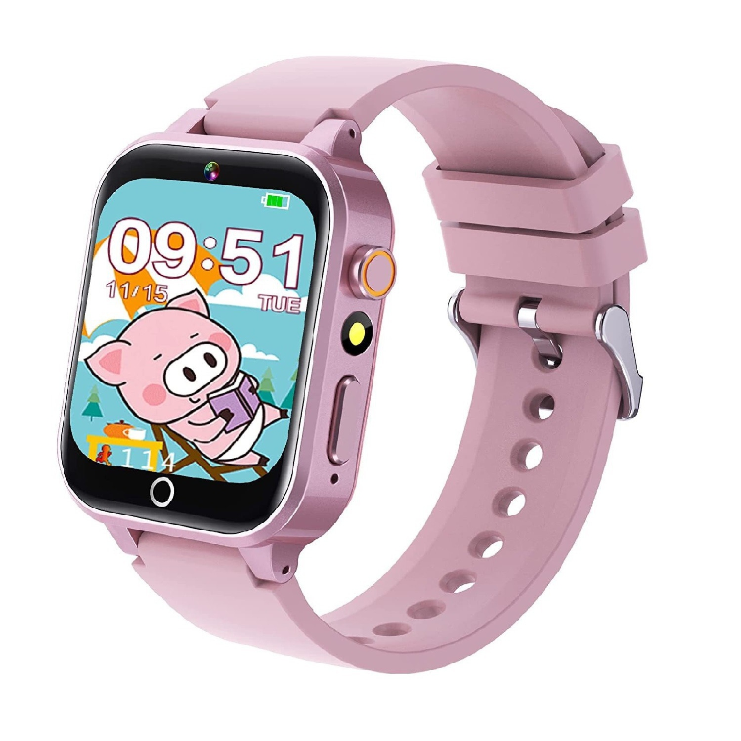 Smartwatch for Girls Toys Age 4-12,Smart Watch with Camera 26 Puzzle Games Alarm Clock,Smart Watch Birthday Gift for 8/9/10 Years Old Girls-Pink