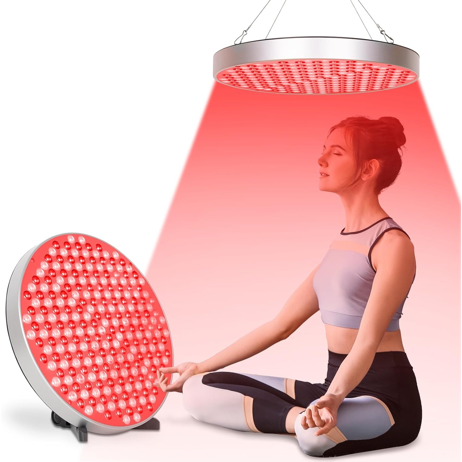 Red Light Therapy Lamp with Stand,660nm 850nm Infrared Light Combo Panel,Red Light Therapy Device for Body Face,Skin Beauty,Pain Relief of Muscle &