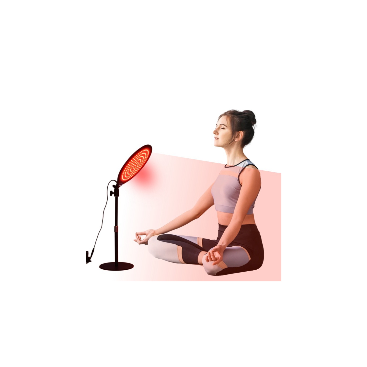 LED Red Light Therapy Lamp,Large Row Infrared Light Therapy Lamp with Stand,Red Light Therapy Device for Face Body