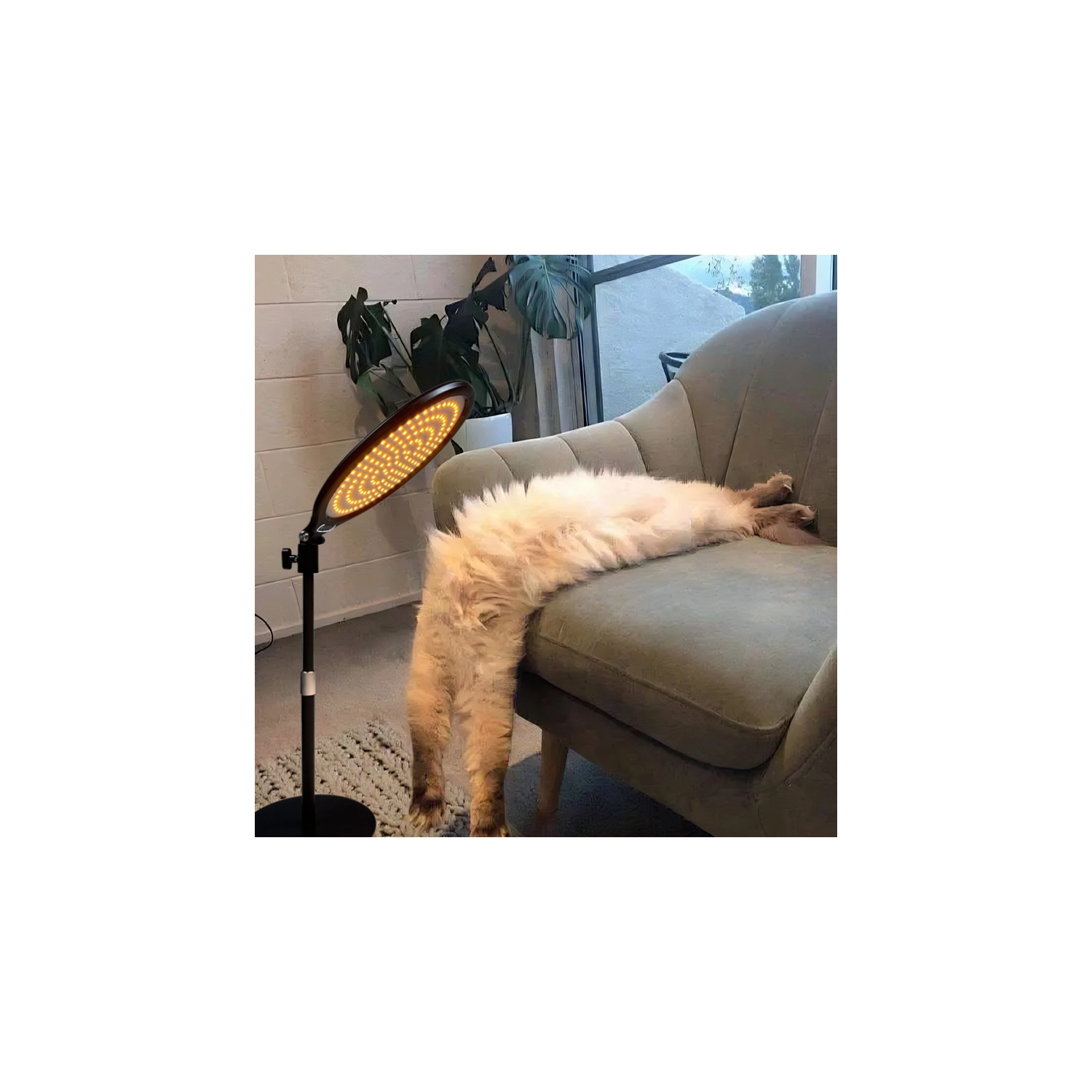 LED Red Light Therapy Lamp,Large Row Infrared Light Therapy Lamp with Stand,Red Light Therapy Device for Face Body