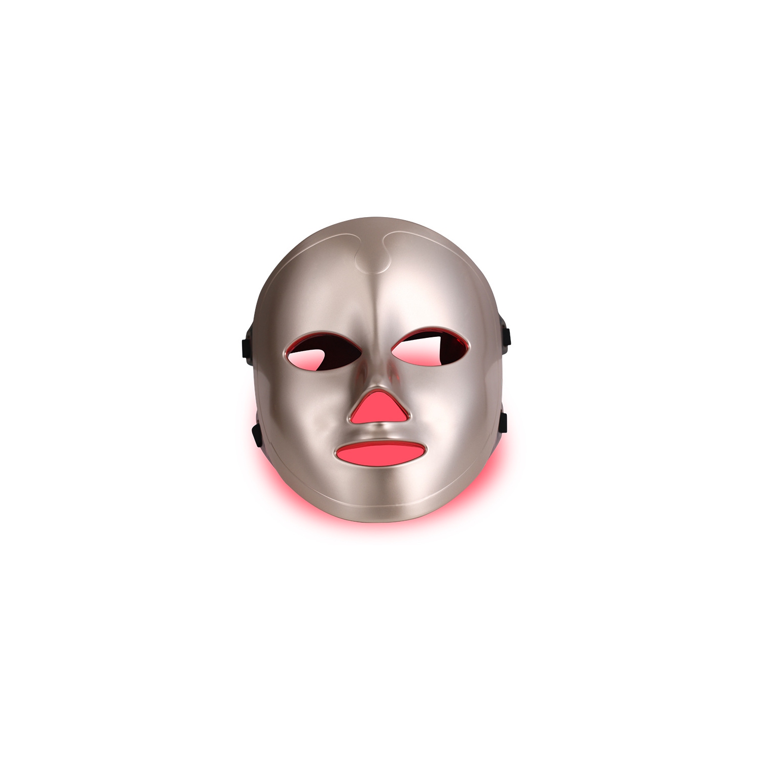 Masque thérapeutique à lumière rouge pour le visage, Masque soin de la peau visage LED 7 couleurs, Masque à DEL pour soins de la peau à domicile - Or