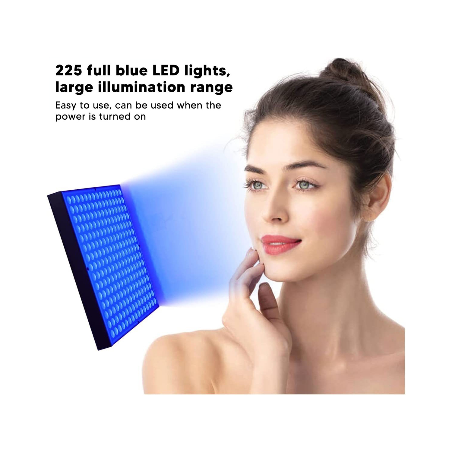 Full Blue Light 460nm Tanning Lamp 225 LEDs Tanning Lamp 45W Skin Tanning Lamp LED Light Therapy Lamp
