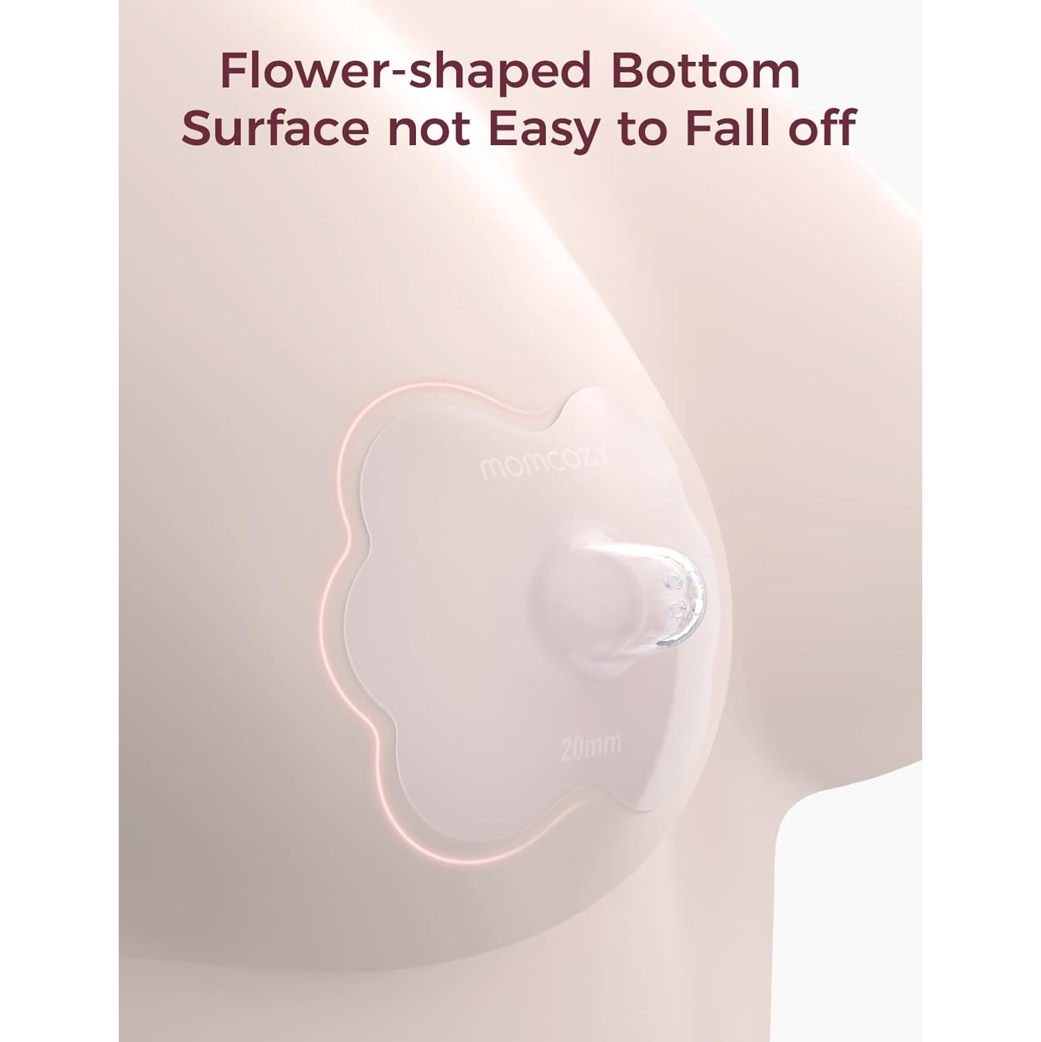 Momcozy Nipple Shield, Floral Contact Nipple Shield for Breastfeeding Moms with Flat or Inverted Nipples, Made Without BPA/BPS, 1 Pair