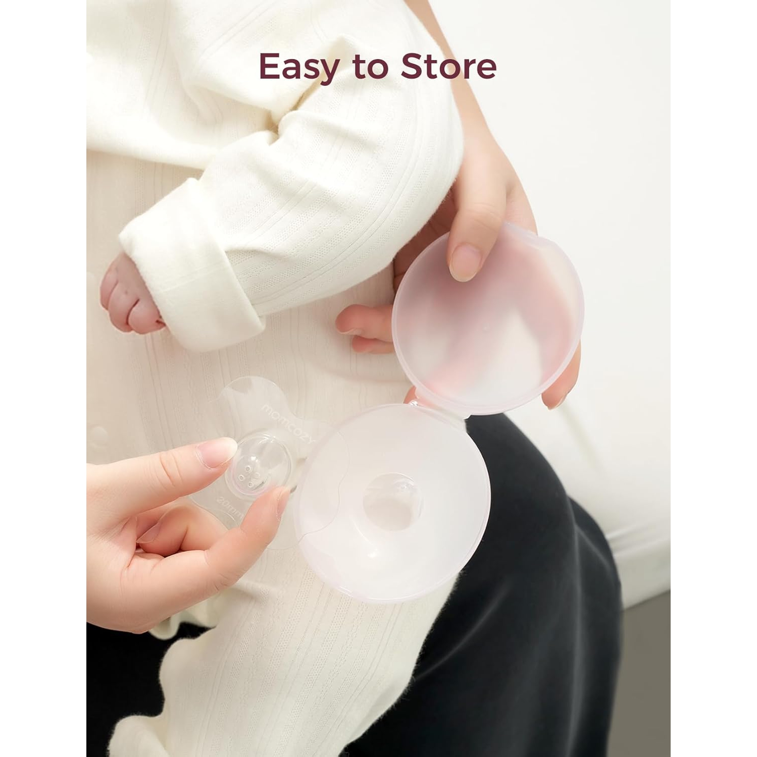 Momcozy Nipple Shield, Floral Contact Nipple Shield for Breastfeeding Moms with Flat or Inverted Nipples, Made Without BPA/BPS, 1 Pair