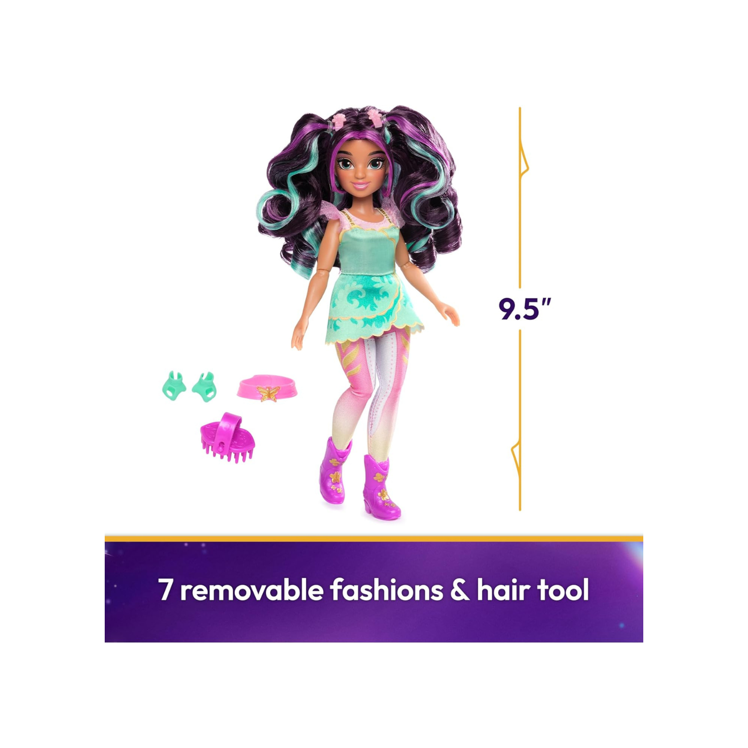 Unicorn Academy, Sophia Doll with 6 Accessories, 9.5”, Dolls & Unicorn Toys for Girls Ages 4 and up