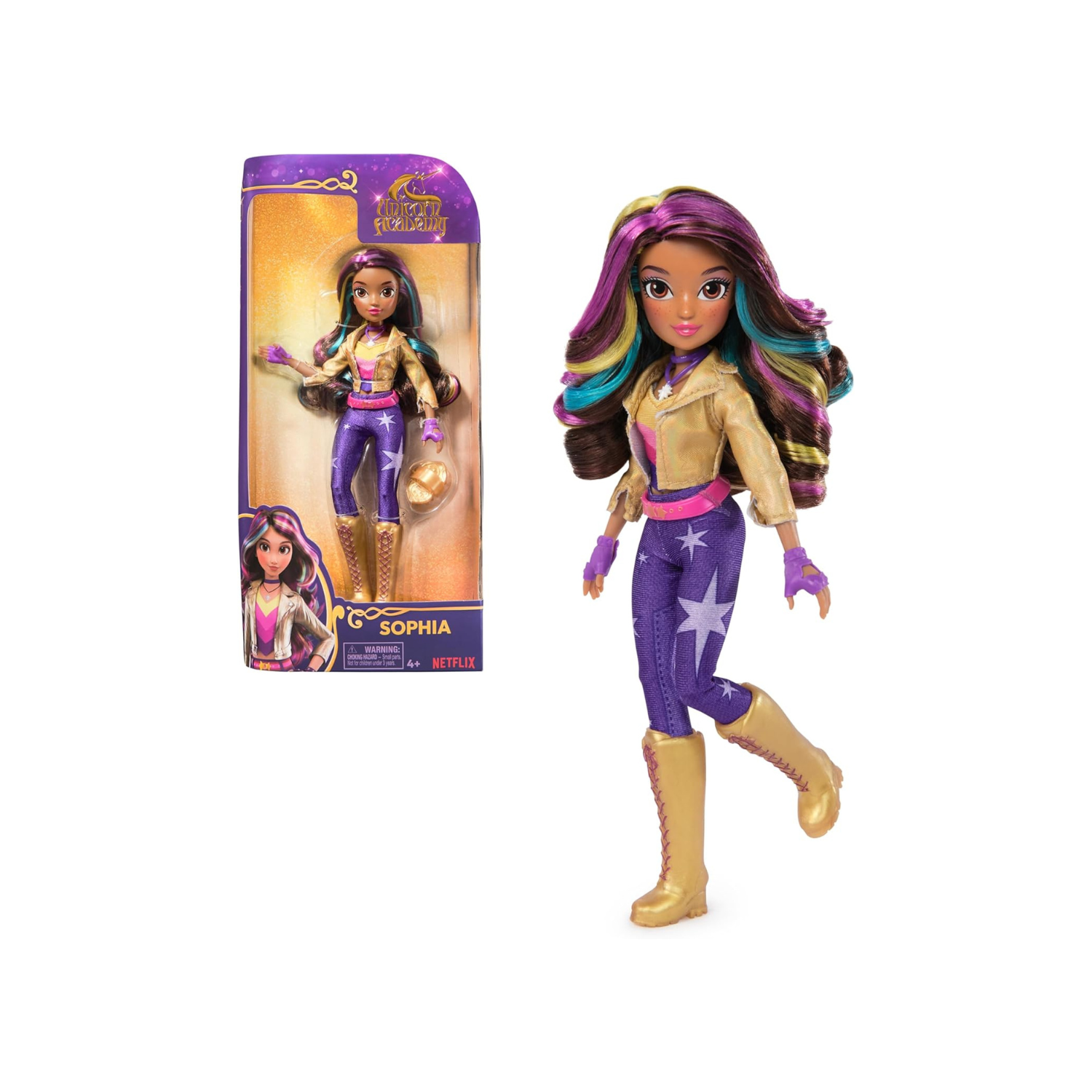 Unicorn Academy, Sophia Doll with 6 Accessories, 9.5”, Dolls & Unicorn Toys for Girls Ages 4 and up