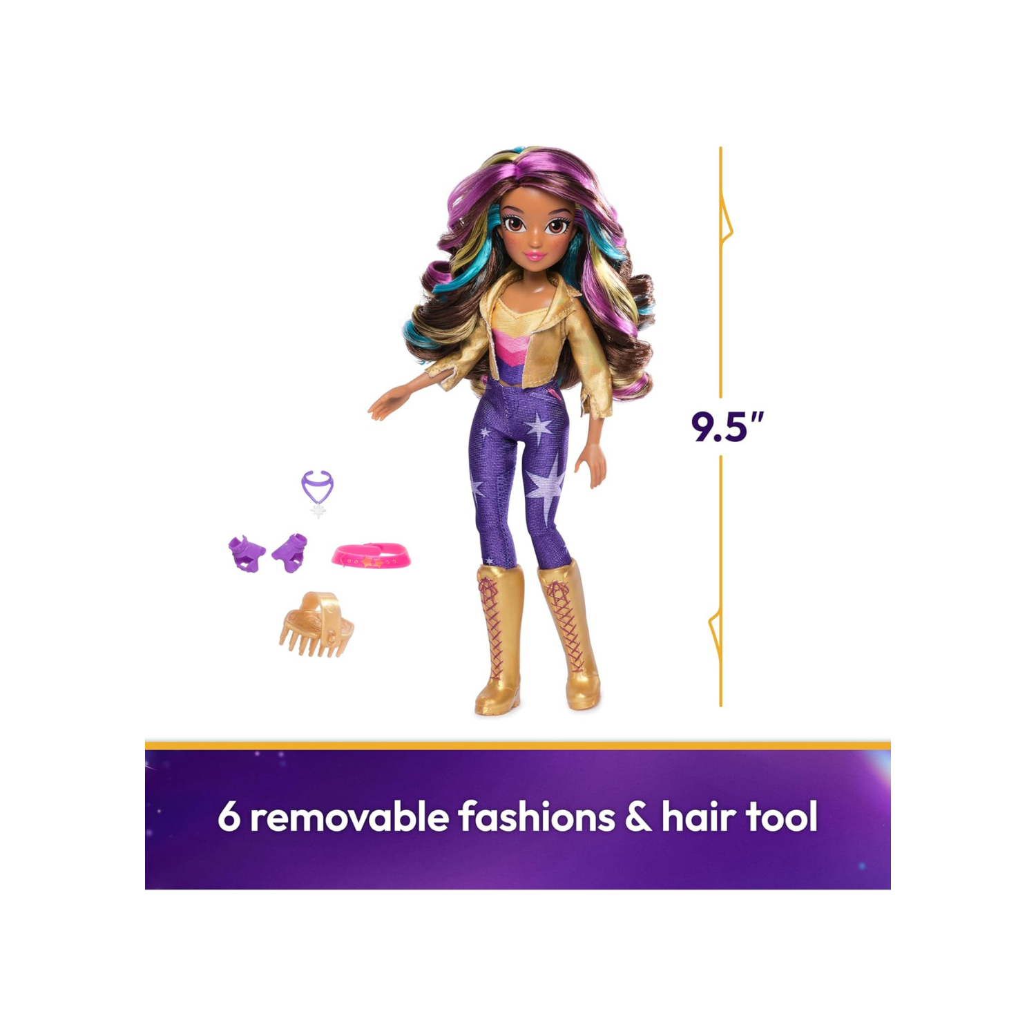 Unicorn Academy, Sophia Doll with 6 Accessories, 9.5”, Dolls & Unicorn Toys for Girls Ages 4 and up