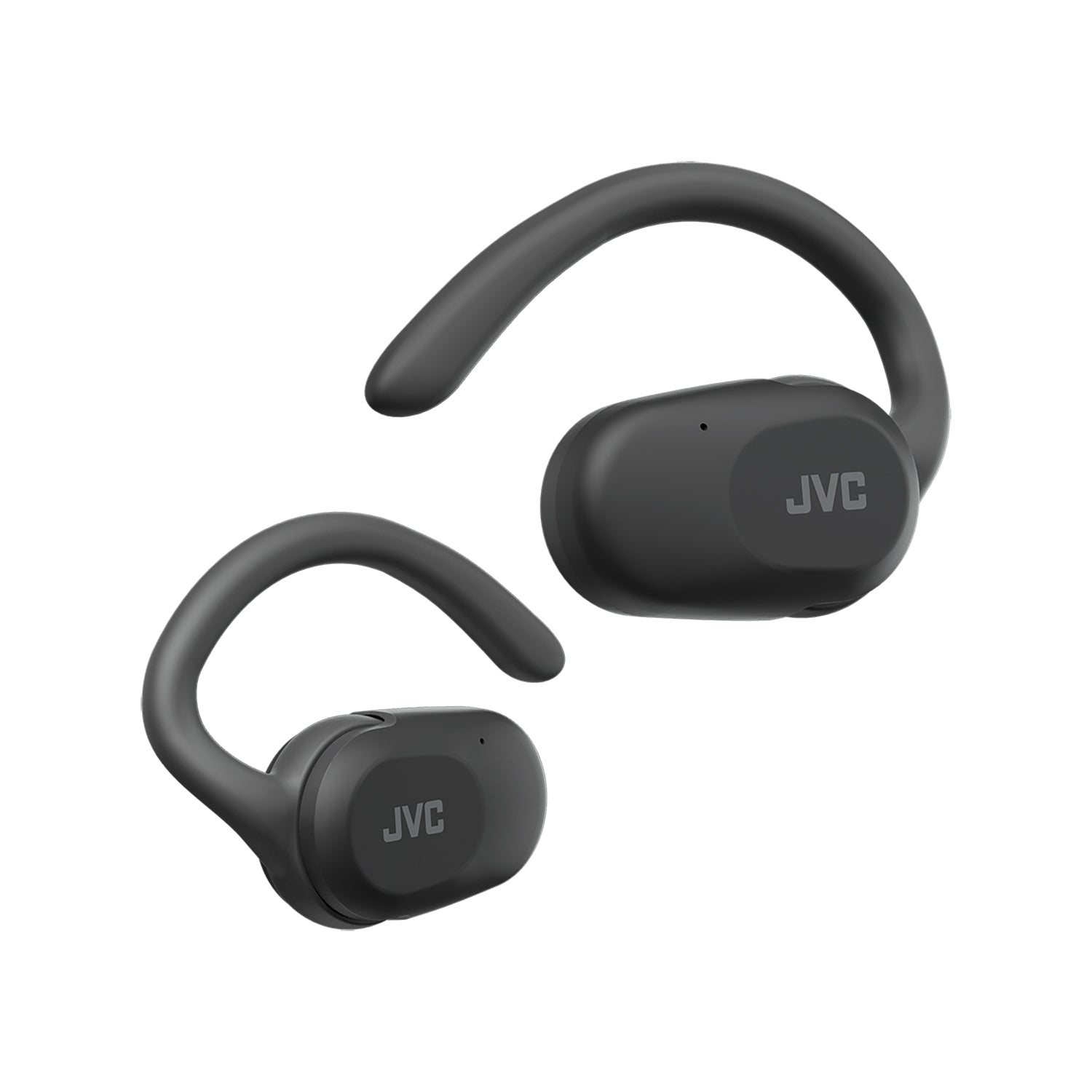 JVC - Nearphones Open-Ear Wireless Headphones with Charging Case, Black