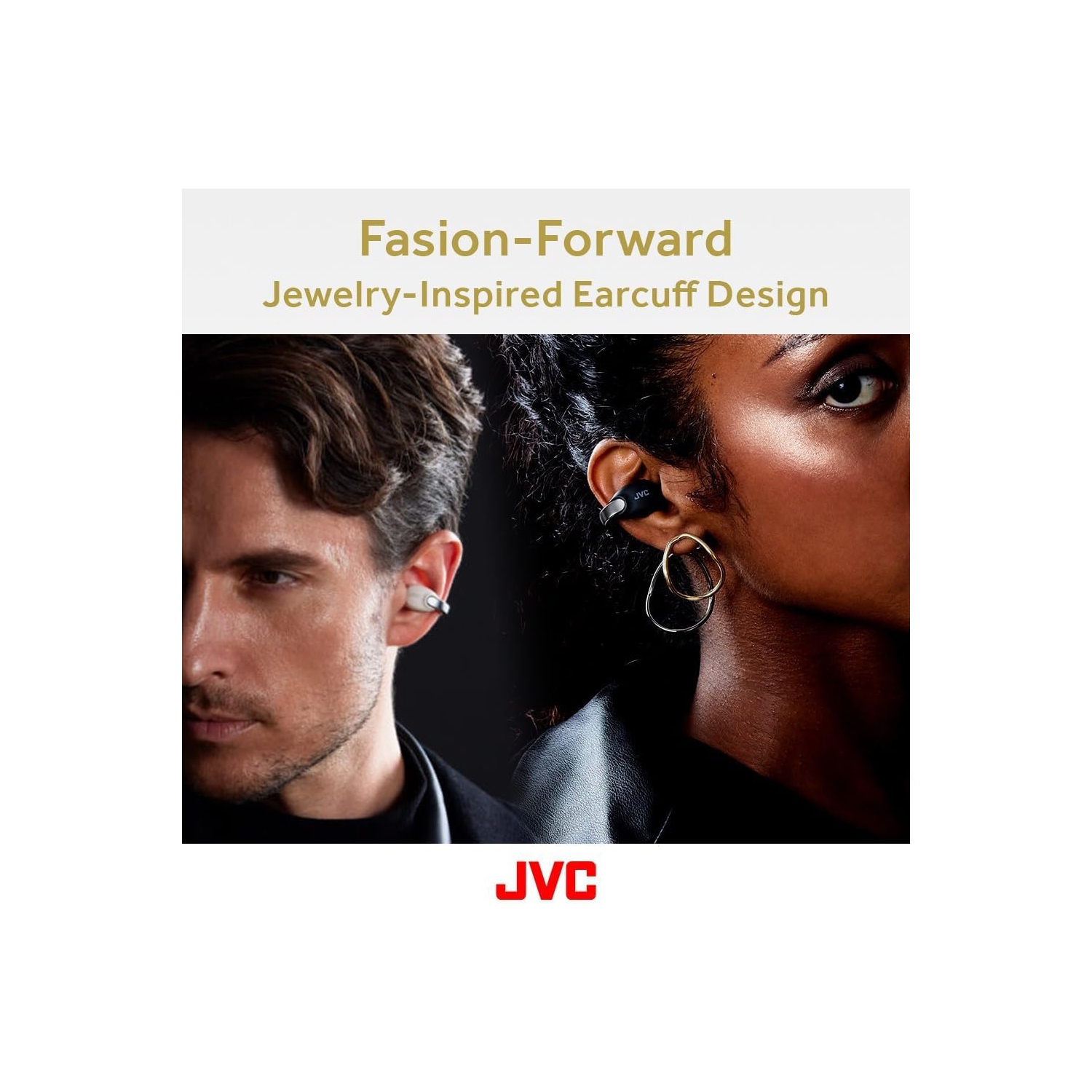 JVC – Écouteurs sans fil Nearphones avec étui de chargement et microphone intégré, noir