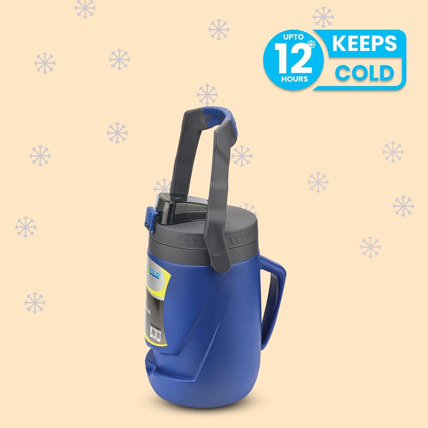 Pinnacle – Contenant à eau isolé portatif, capacité de 2,5 litres, étanche, bleu