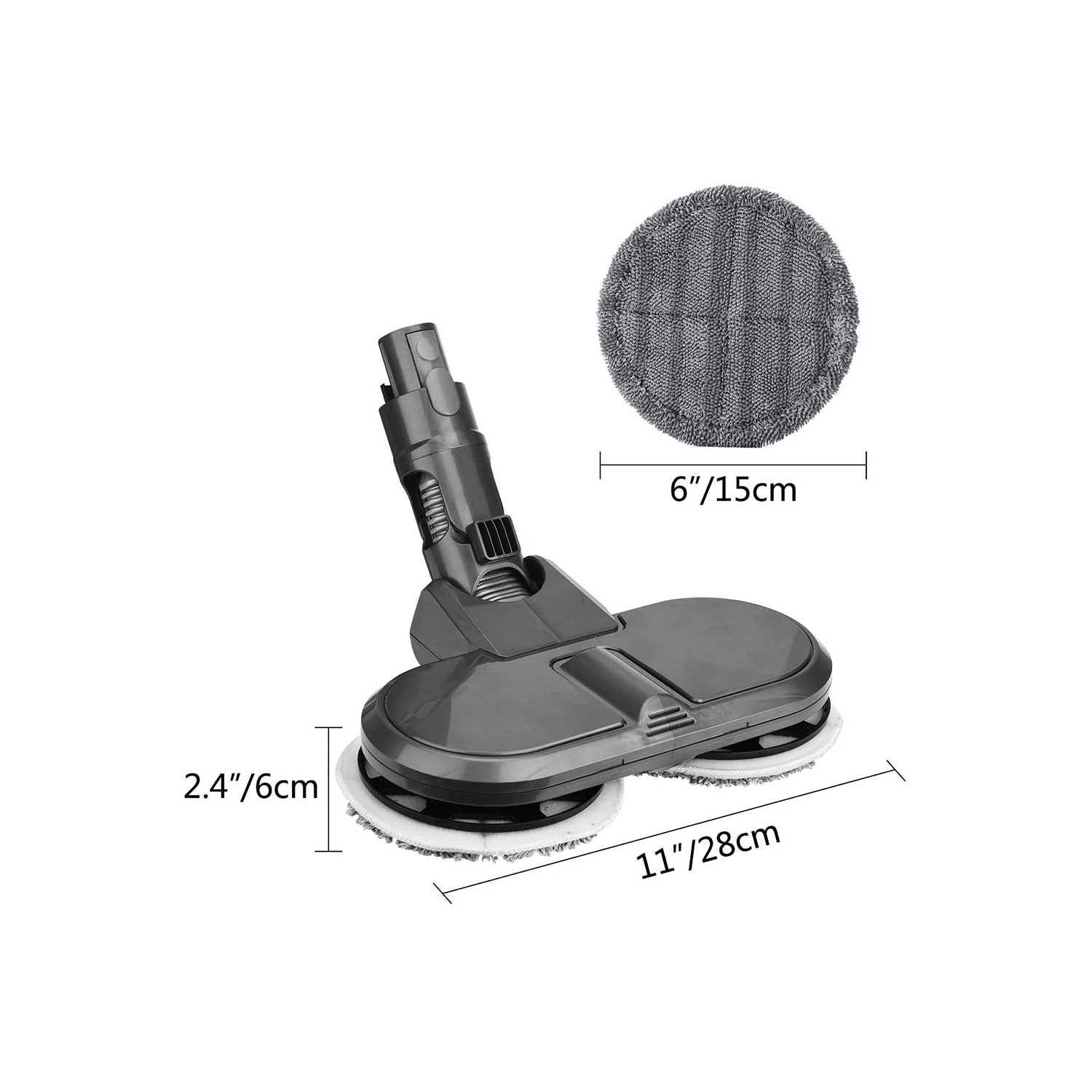 VGI Electric Mop Head Attachment for Dyson V12 Slim Vacuum Cleaner with Removable Water Tank