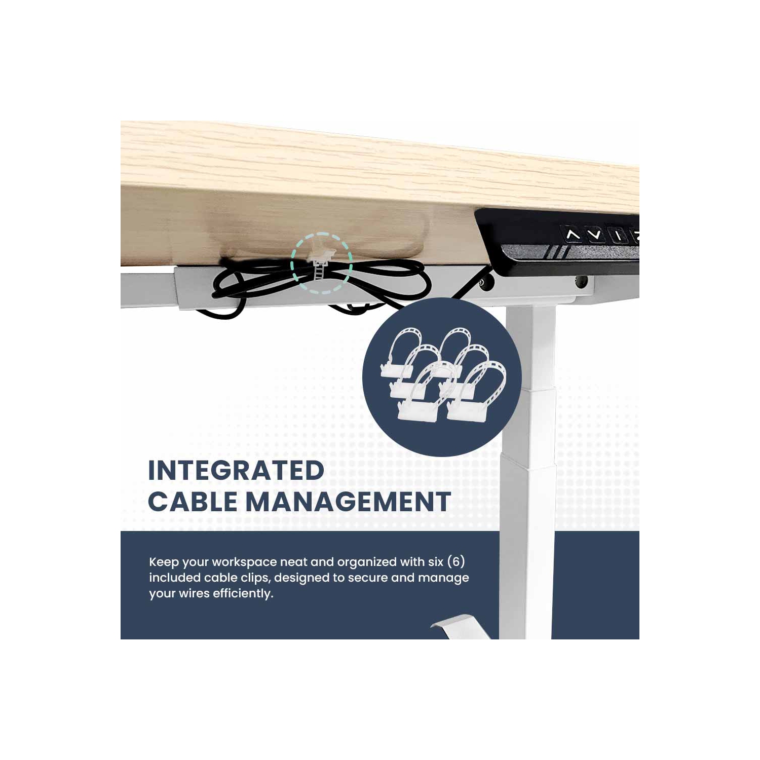 MotionGrey L Shape-Triple Motors Standing Desk with Memory Settings-71"x65" Oak Brown Top White Frame-Adjustable Sit-Stand Computer Table for Home,