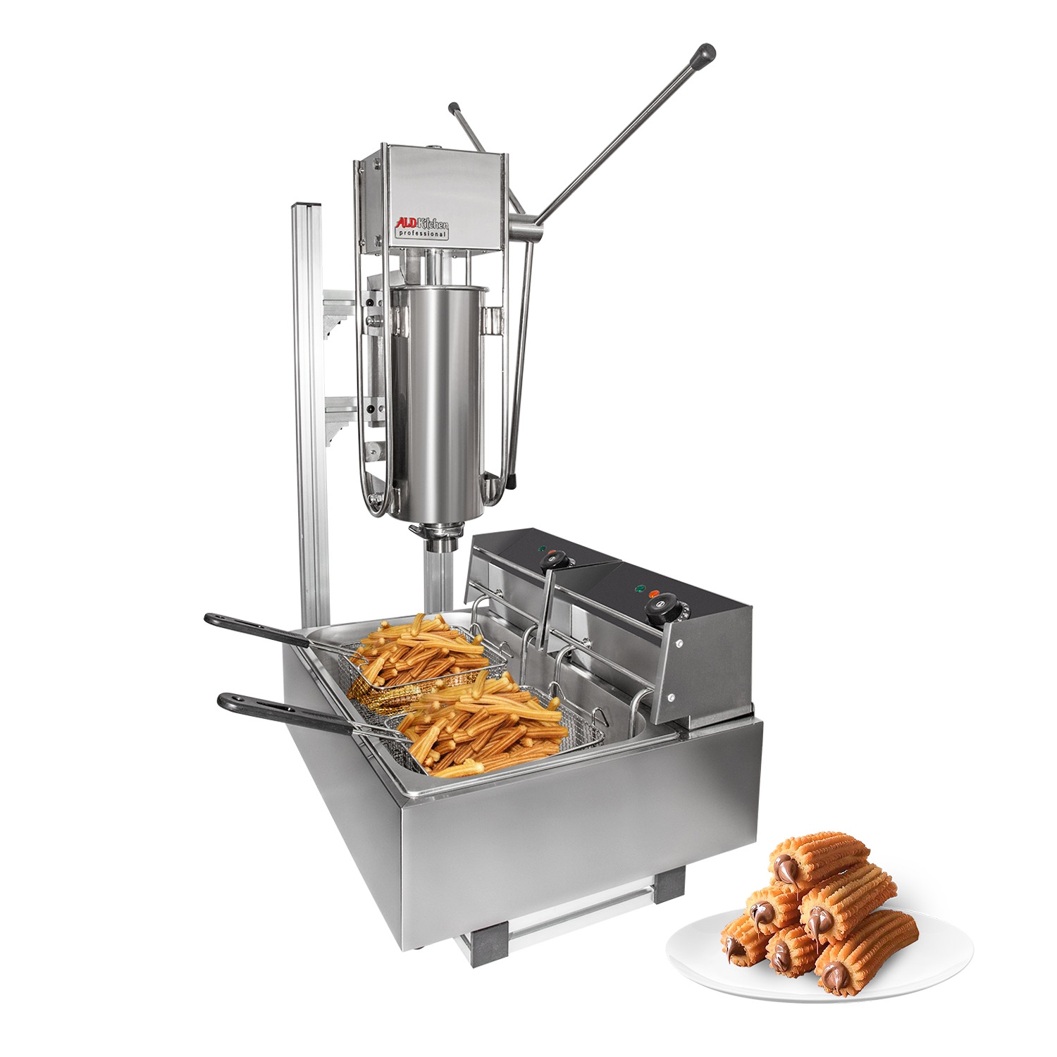 A-TG5LF Churro Maker Machine | Manual | Deep Fryer | 5L Capacity | 110V