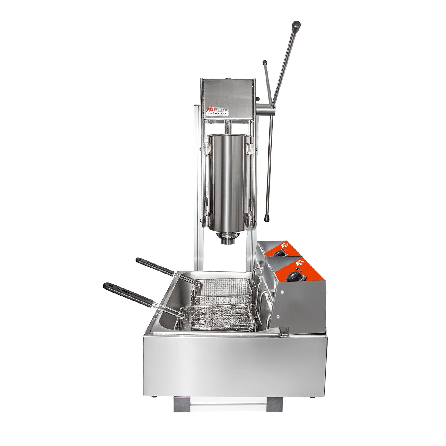 A-TG5LF Churro Maker Machine | Churro Maker with Deep Fryer | Stainless Steel | 5L Capacity | 110V