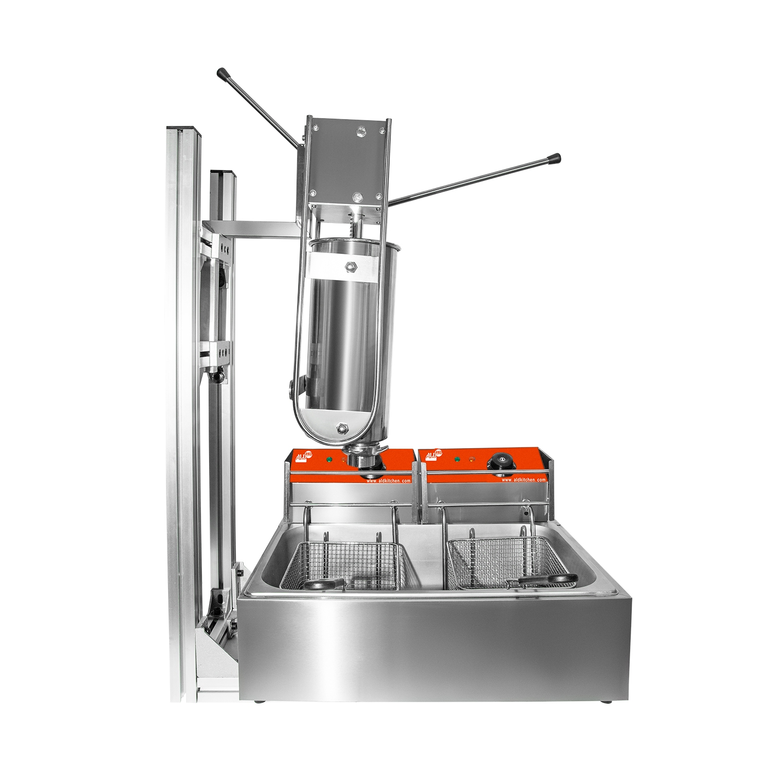 A-TG5LF Churro Maker Machine | Churro Maker with Deep Fryer | Stainless Steel | 5L Capacity | 110V