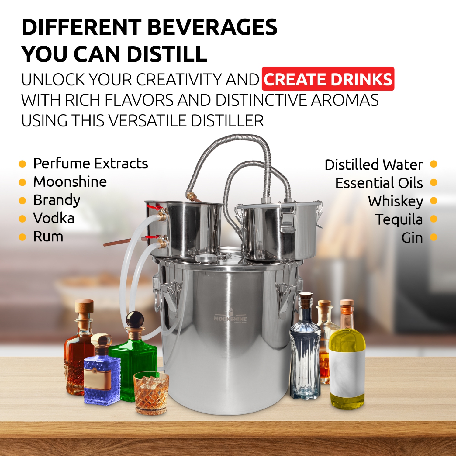 A-FCSA-30 Détergent à vin d'alcool | Moonshine Still | Distillateur d'alcool à l'eau | 30&nbsp;L de 8 gallons