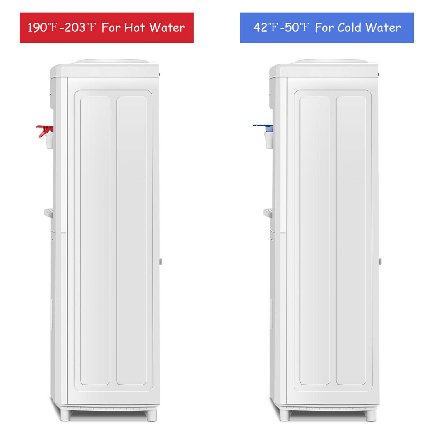 Distributeur d'eau à chargement par le haut de Costway – Température normale 5 gallons, chargement eau et bouteille chaude Maison électrique avec