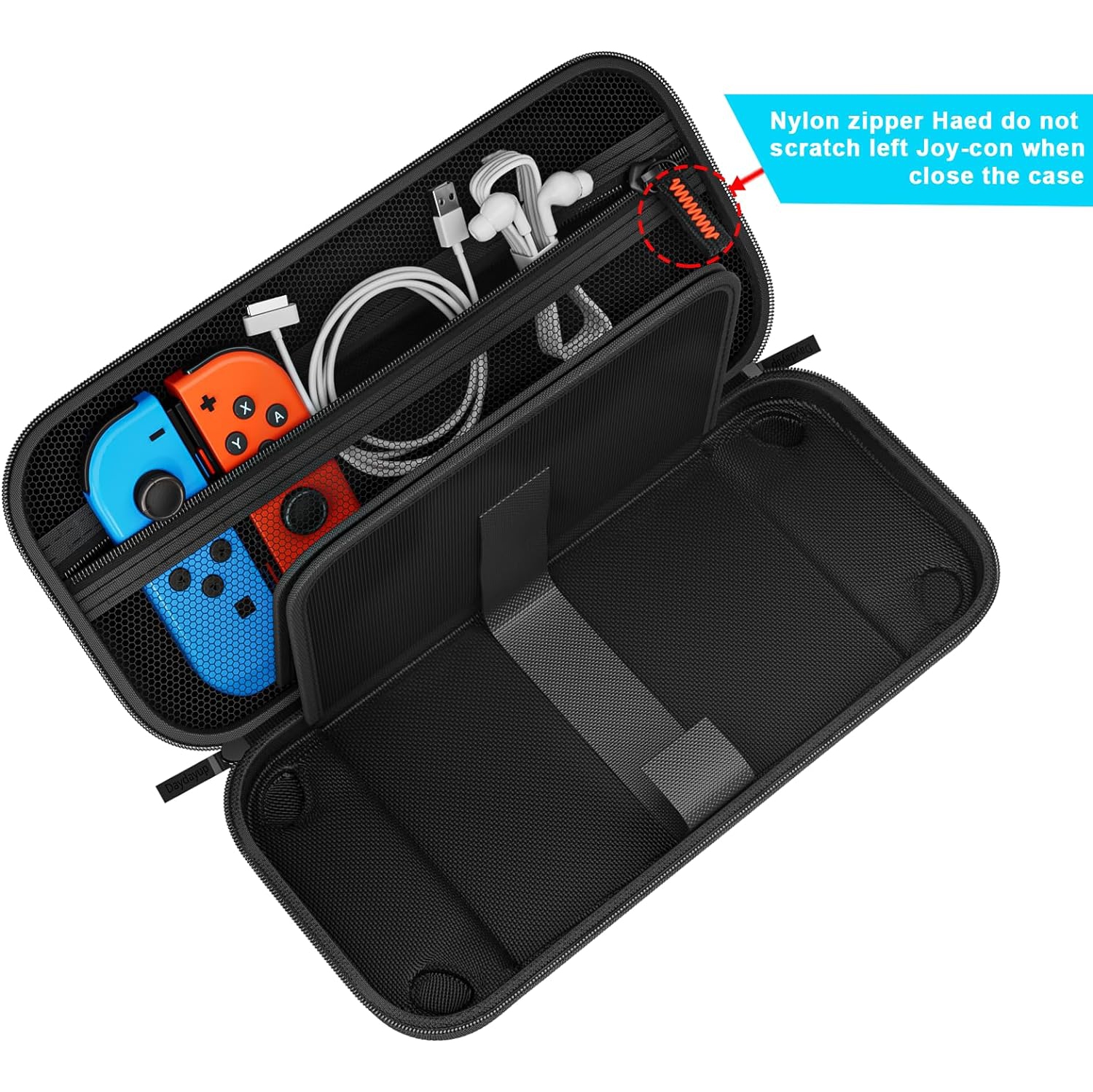 Black Switch Carrying Case Compatible with Nintendo Switch/Switch OLED, 20 Games Cartridges Protective Hard Shell Travel Carrying Case Pouch for