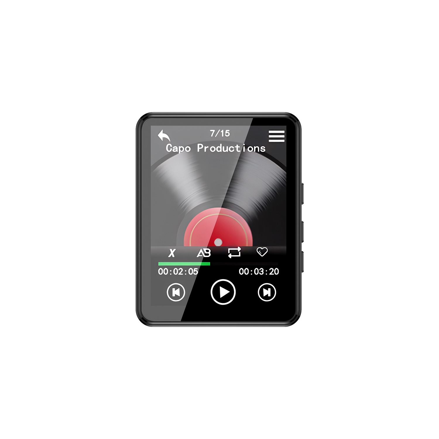 2.4 Inch MP3 MP4 Walkman Music Player Bluetooth Radio Video Player without TF Card-Black