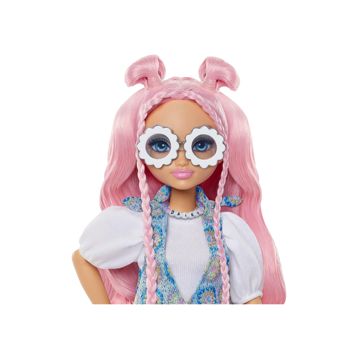 Barbie Dream Besties Doll and Accessories, Daisy Jean Posable Fashion Doll with Removable Fashions & Wavy Pink Hair, 9 DJ & Music Themed Pieces