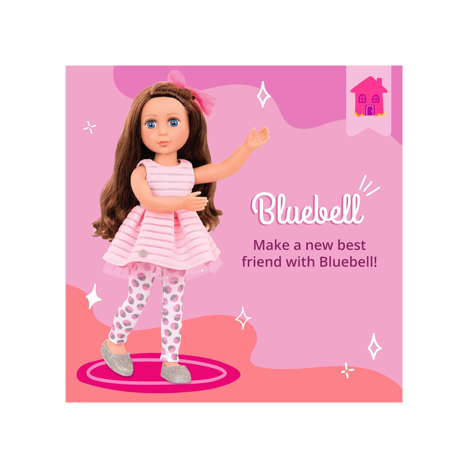 Glitter Girls - Bluebell 14-inch Poseable Fashion Doll - Dolls for Girls Age 3 & Up,Pink,