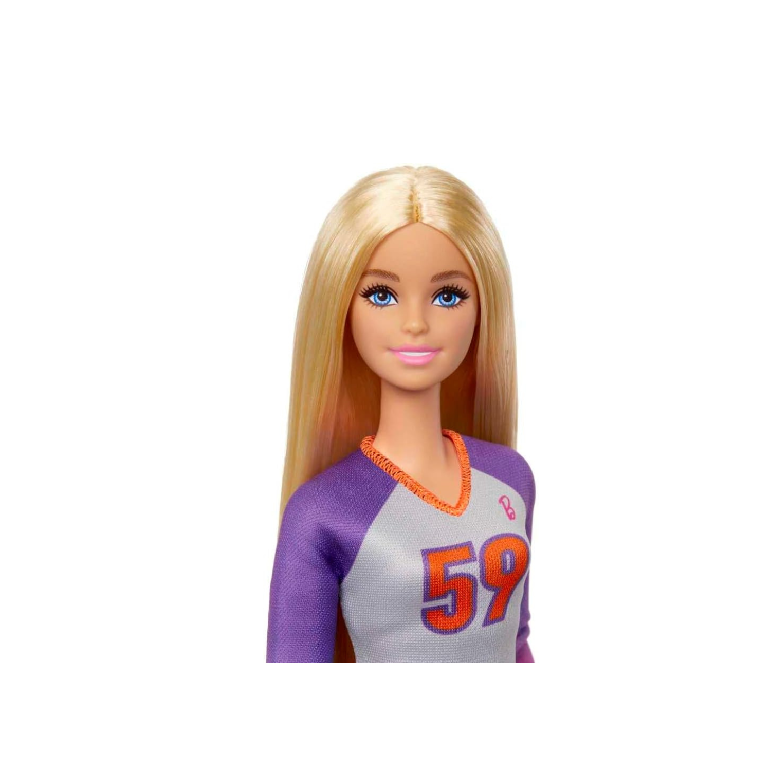 Barbie Careers Fashion Doll & Accessory, Made to Move Volleyball Player Wearing Removable Uniform with Ball, 22 Bendable Joints