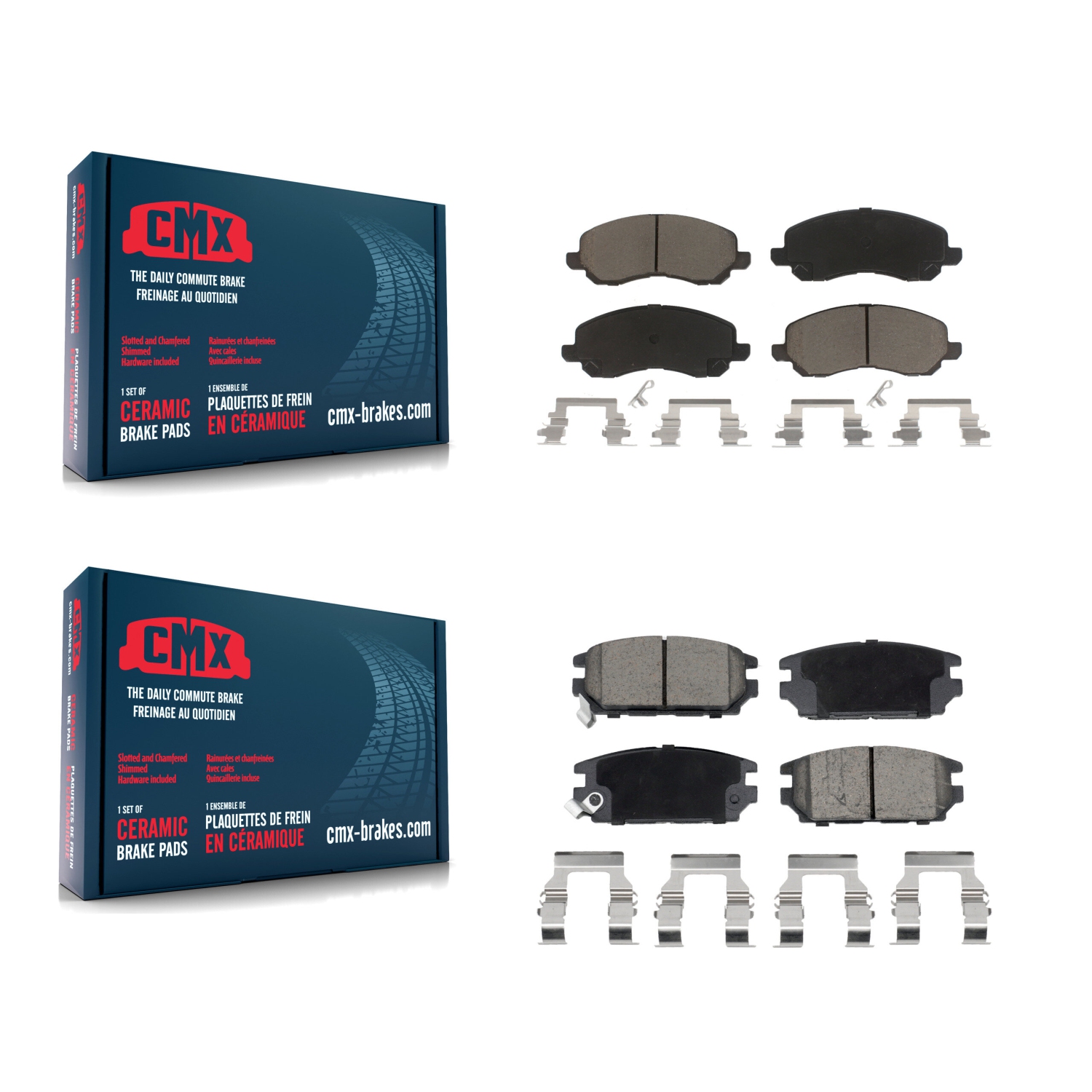 Ensemble de plaquettes de frein avant arrière en céramique pour Mitsubishi Eclipse Galant KCX-100688