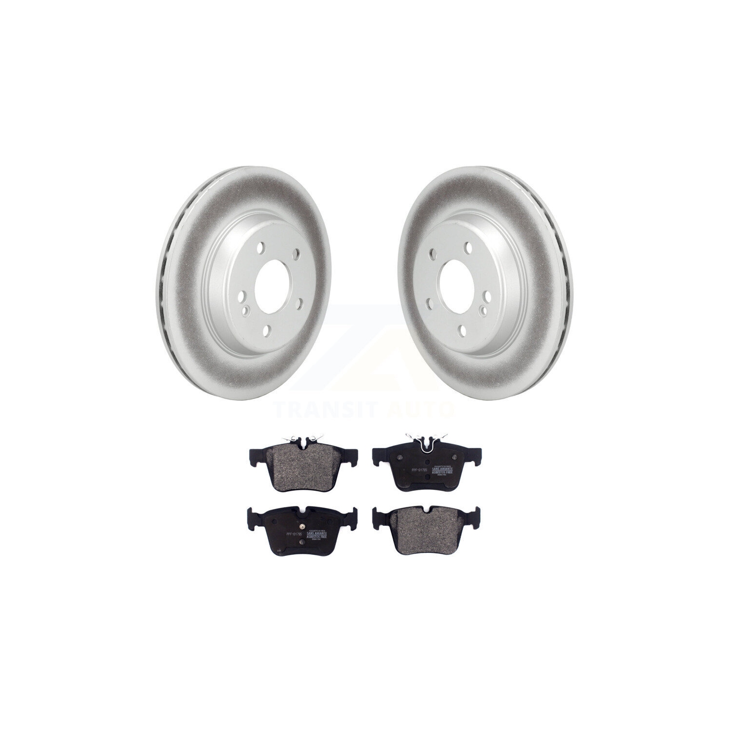 Rear Coated Disc Brake Rotors And Semi-Metallic Pad Kit For Mercedes-Benz C300 C400 C350e KGF-102842