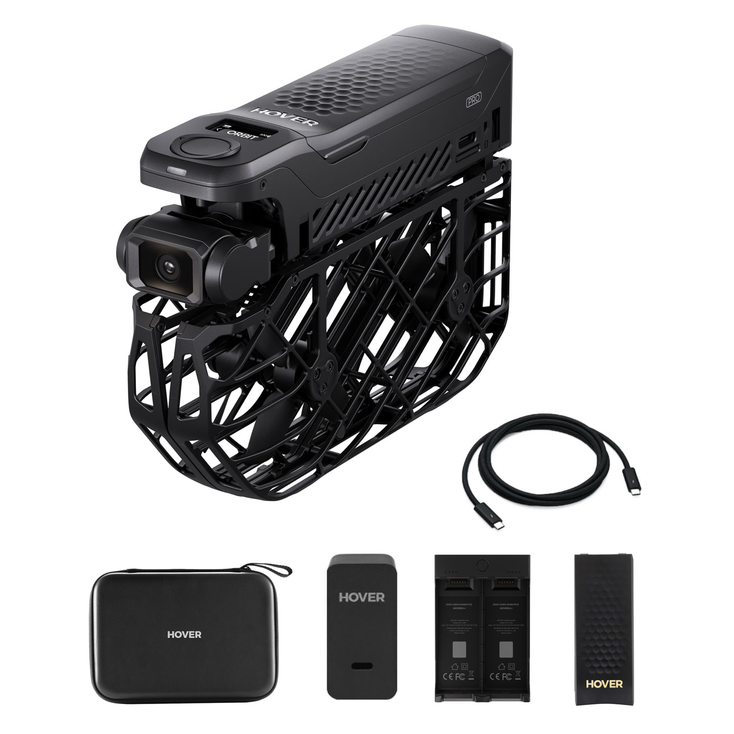 HoverAir X1 Pro Quadcopter Drone Basic Combo with Camera, Extra Battery, Charging Hub & Case - Black