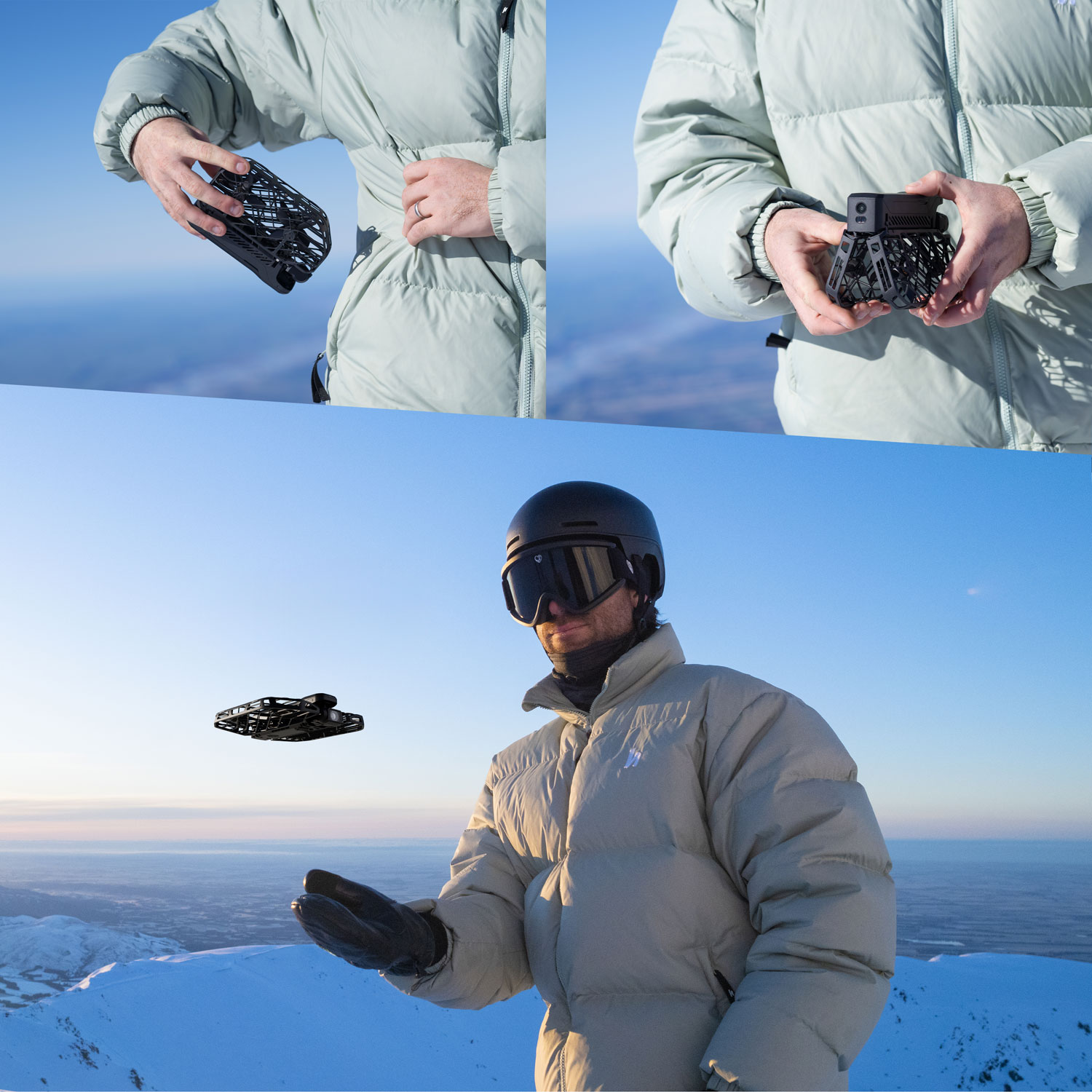 Quadricoptère de base X1 Pro Max de HoverAir avec caméra, batterie supplémentaire, socle de chargement et étui - Noir