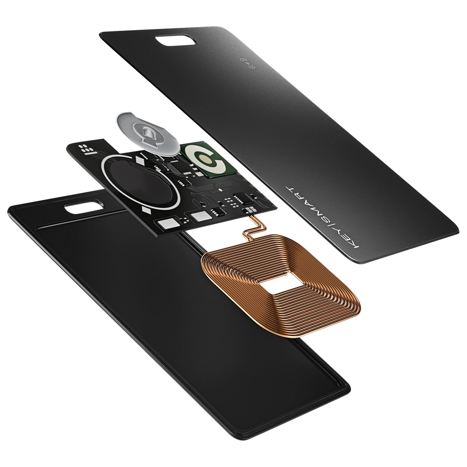 KeySmart SmartCard Bluetooth Item Tracker - Black