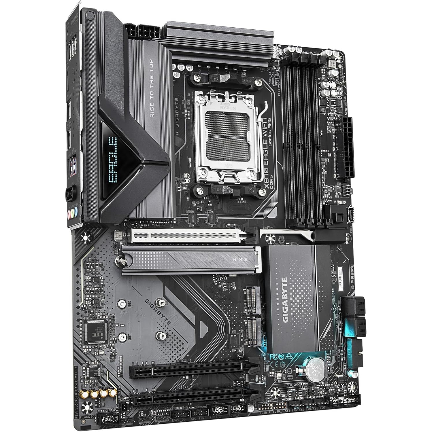 GIGABYTE X870 Eagle WIFI7 AMD AM5 LGA 1718 Motherboard, ATX, DDR5, 4X M.2, PCIe 5.0, USB4, WIFI7, 2.5GbE LAN, EZ-Latch