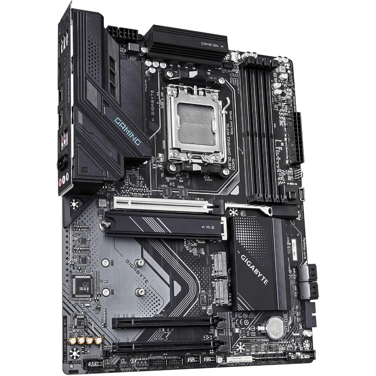 GIGABYTE X870 Gaming WIFI6 AMD AM5 LGA 1718 Motherboard, ATX, DDR5, 3X M.2, PCIe 5.0, USB4, WiFi 6, 2.5GbE LAN, EZ-Latch