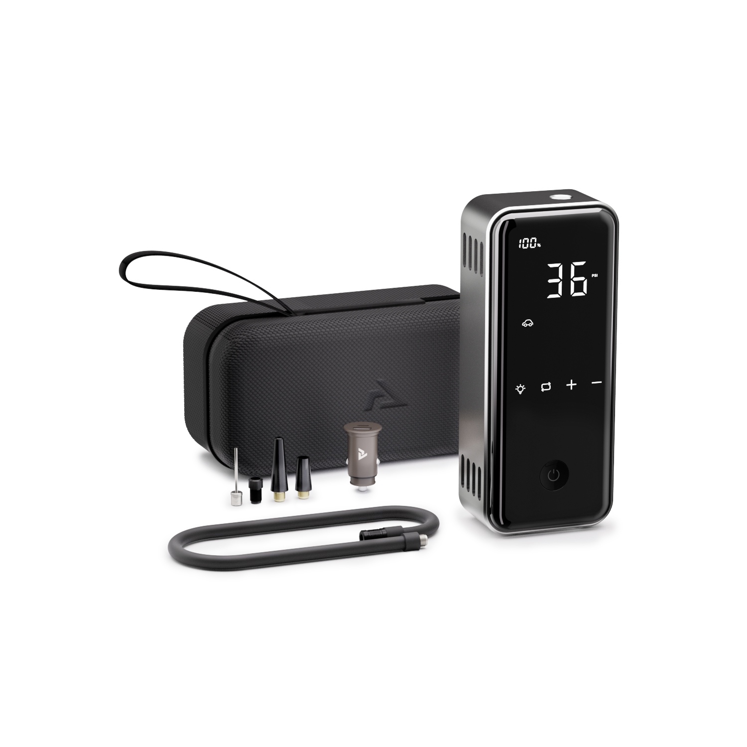 Ensemble de luxe avec gonfleur de pneus intelligente 3-en-1 de Denvix – gonflement 2 fois plus rapide, recharge rapide 45&nbsp;W, chargeur portable