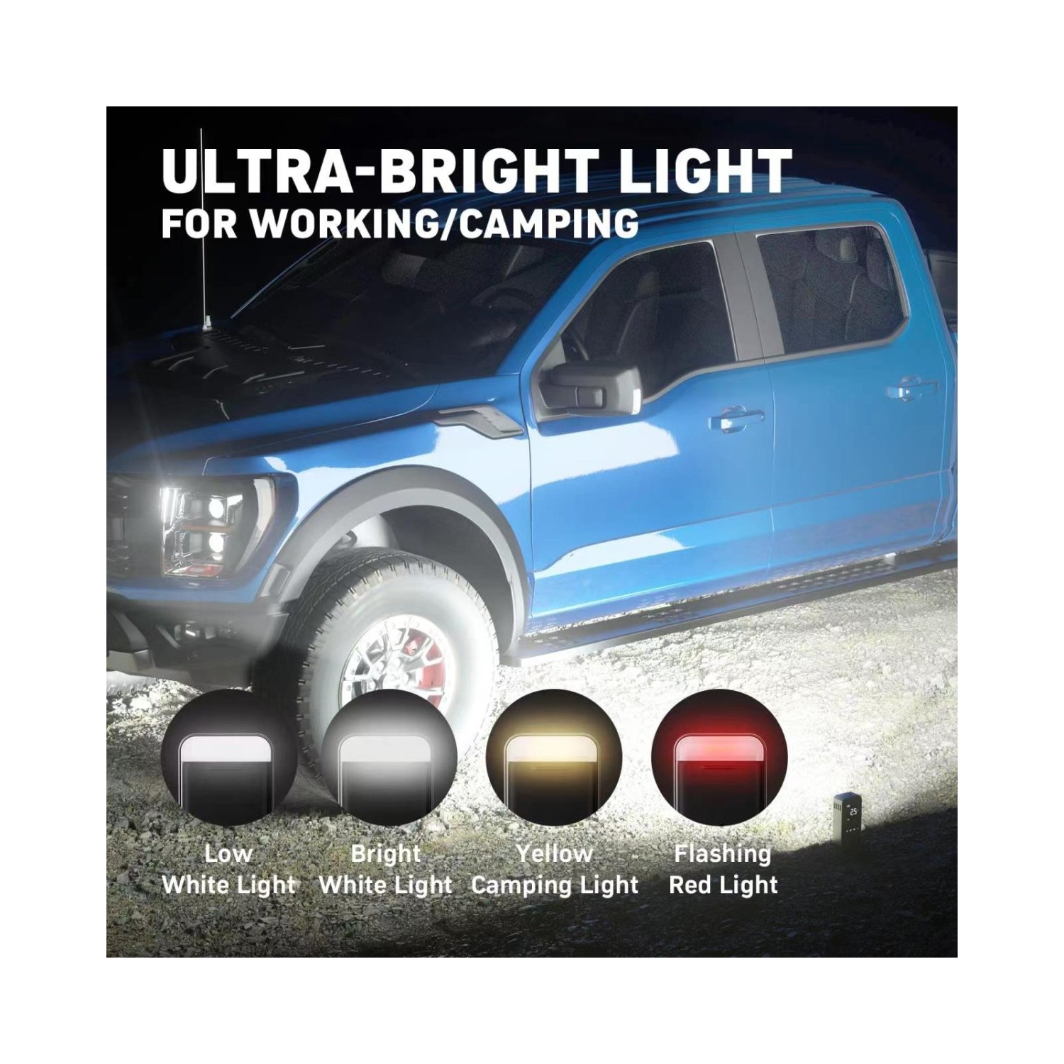 Ensemble de luxe avec gonfleur de pneus intelligente 3-en-1 de Denvix – gonflement 2 fois plus rapide, recharge rapide 45&nbsp;W, chargeur portable