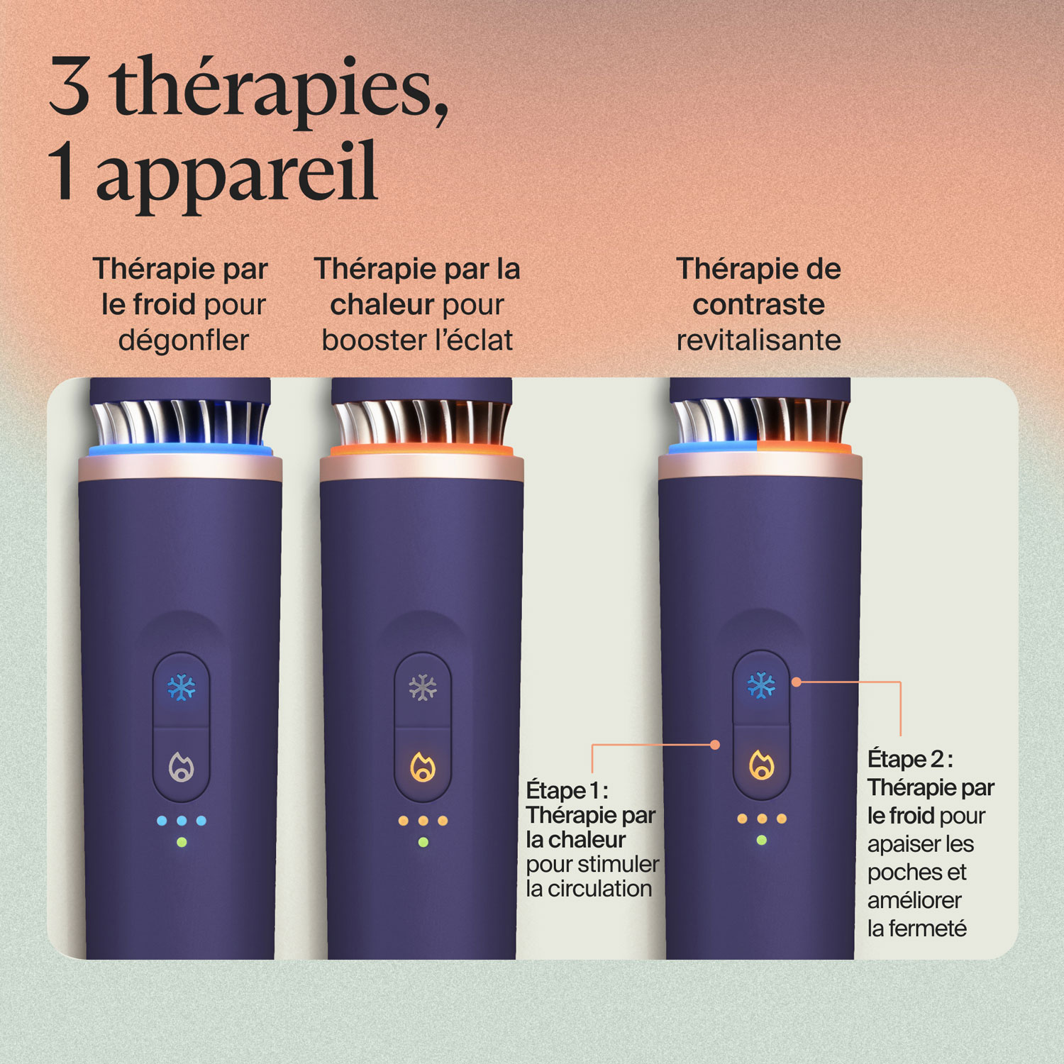 Therabody TheraFace Depuffing Wand - Indigo