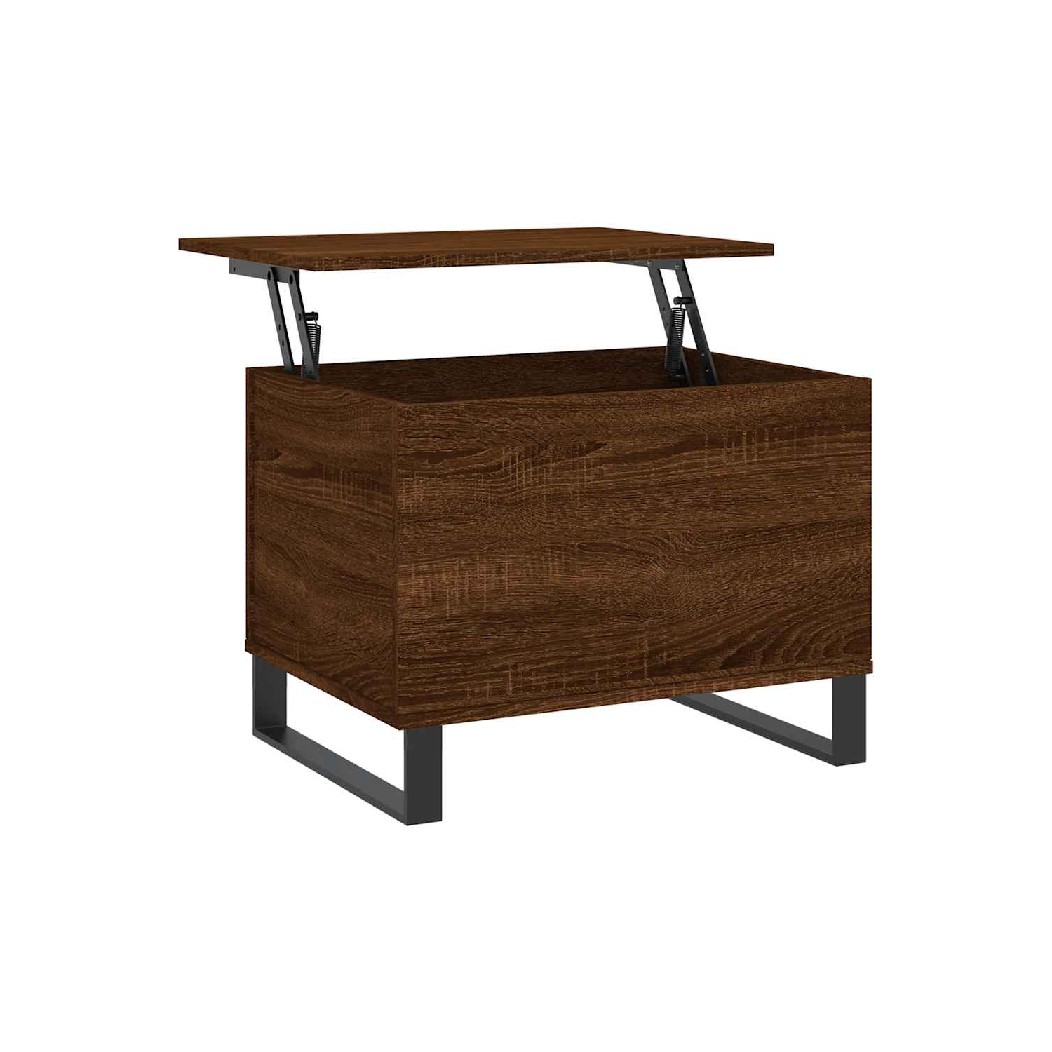 Table basse vidaXL chêne brun 60x44,5&nbsp;po bois d'ingénierie 45&nbsp;cm