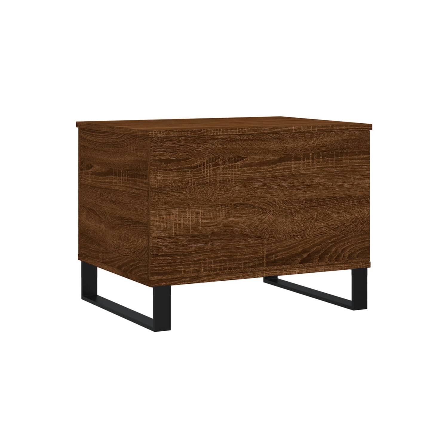 Table basse vidaXL chêne brun 60x44,5&nbsp;po bois d'ingénierie 45&nbsp;cm