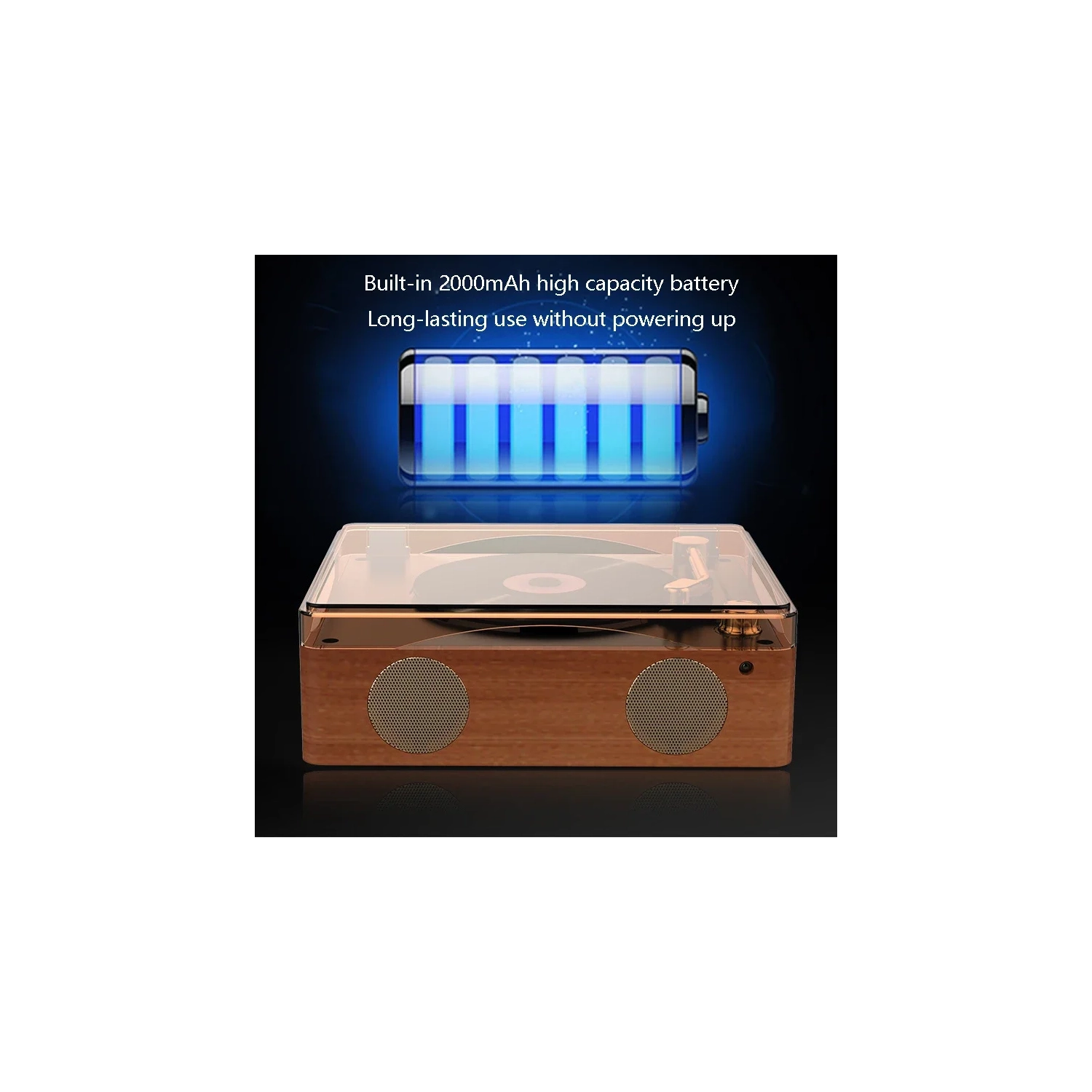 Lecteur CD portatif Bluetooth 5,0, haut-parleur intégré Lecteur de musique HIFI portatif, haut-parleur intégré Télécommande infrarouge haute capacité