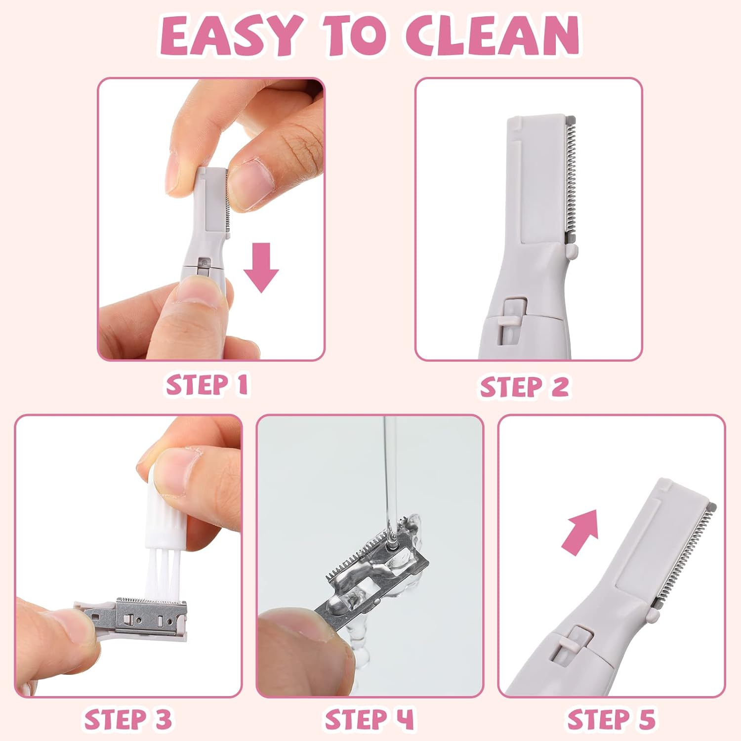 1PCS Tondeuse électrique à sourcils, Rasoirs de précision pour femmes, Épilateur d'épilation faciale pour femmes, Tondeuse personnelle Mini rasoir