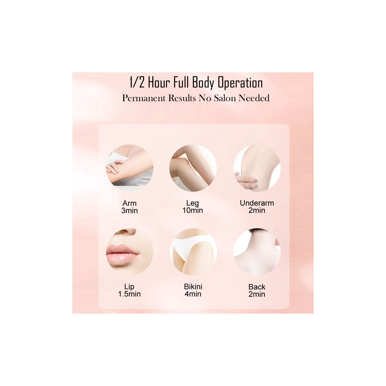 Épilateur 4-en-1 de bikinis rafraîchissant sans douleur avec laser , épilateur IPL sans fil d'épilateur laser