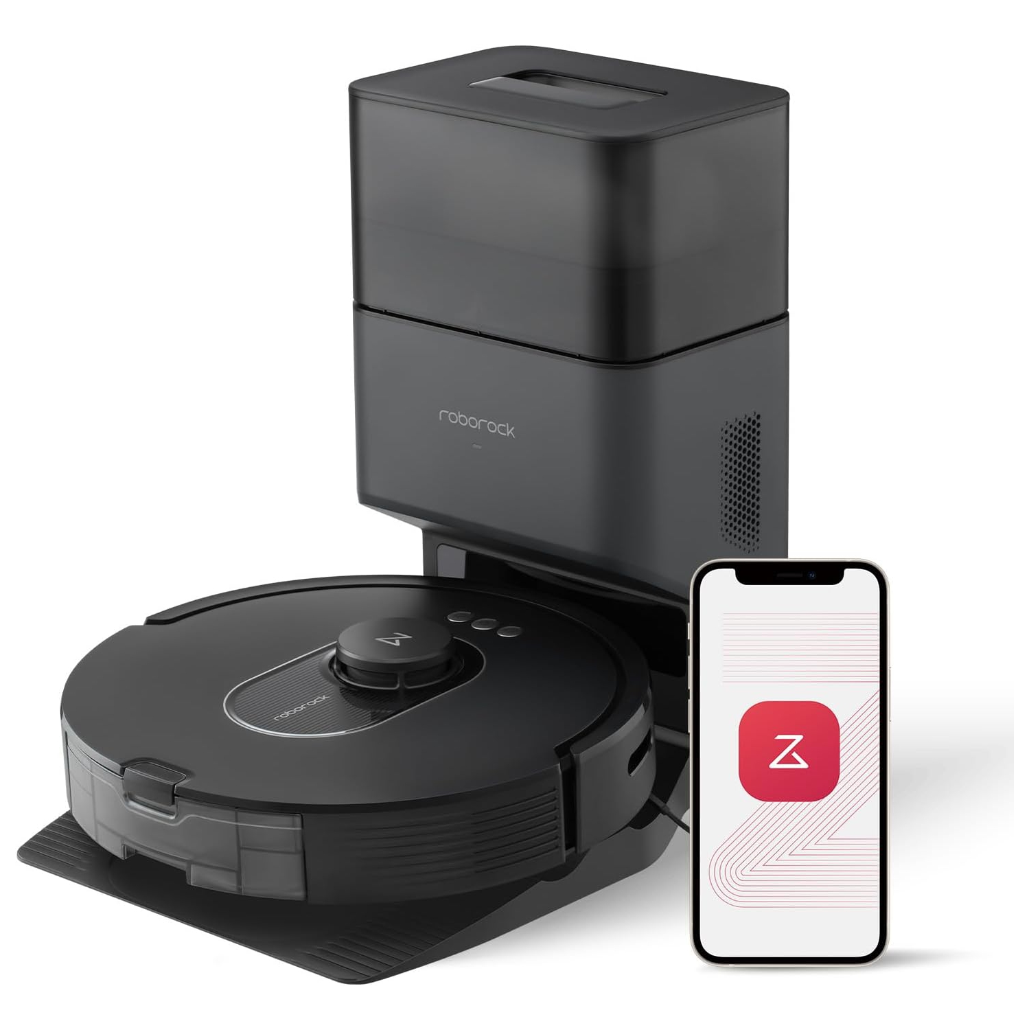 Refurbished (Excellent) - Roborock Q5 Max+ Certified Refurbished Robot Vacuum with Self-Empty Dock, Upgraded from Q5+, 5500 Pa Suction, DuoRoller Brush, Hands-Free Cleaning