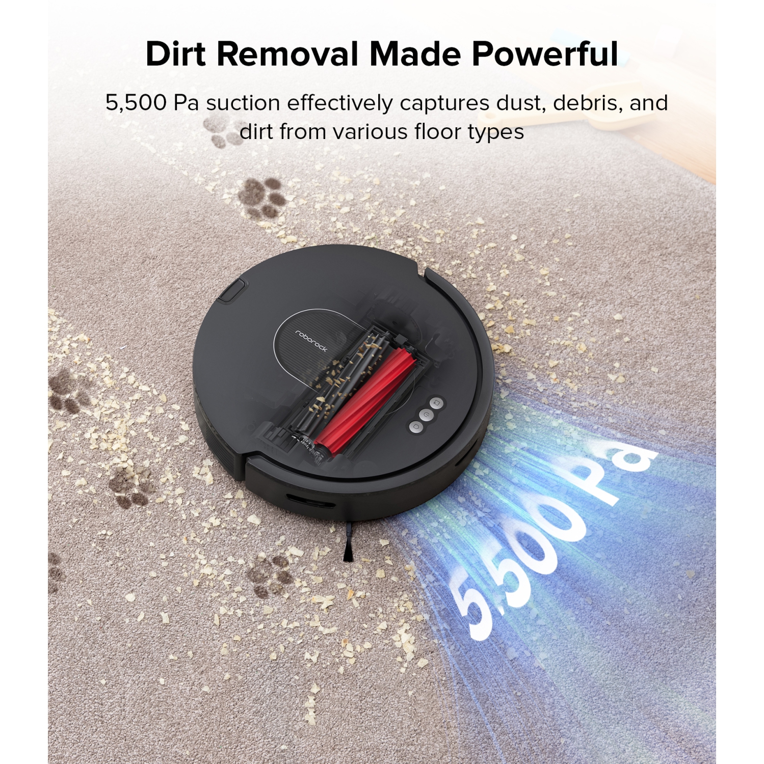 Refurbished - Roborock Q5 Max+ Certified Refurbished Robot Vacuum with Self-Empty Dock, Upgraded from Q5+, 5500 Pa Suction, DuoRoller Brush,