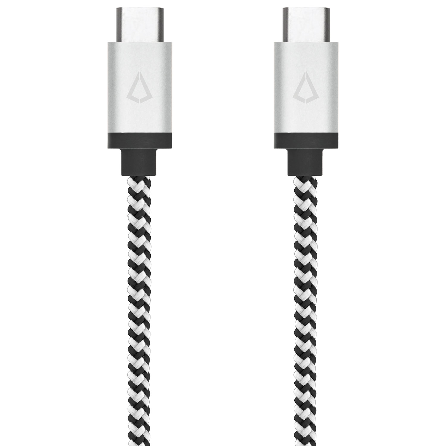 Câble tissé USB-C à USB-C de 0,3 m de LBT (LBTBW0103) - Noir/Blanc