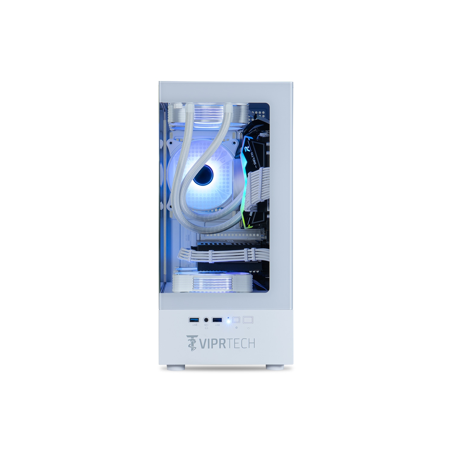 ViprTech Reaper 1.0 Gaming PC - AMD Ryzen 7 8700F, RTX 5060 Ti 8GB, 16GB DDR5, 1TB SSD, VR-Ready, Streaming, Win 11, Desktop Computer Prebuilt, White
