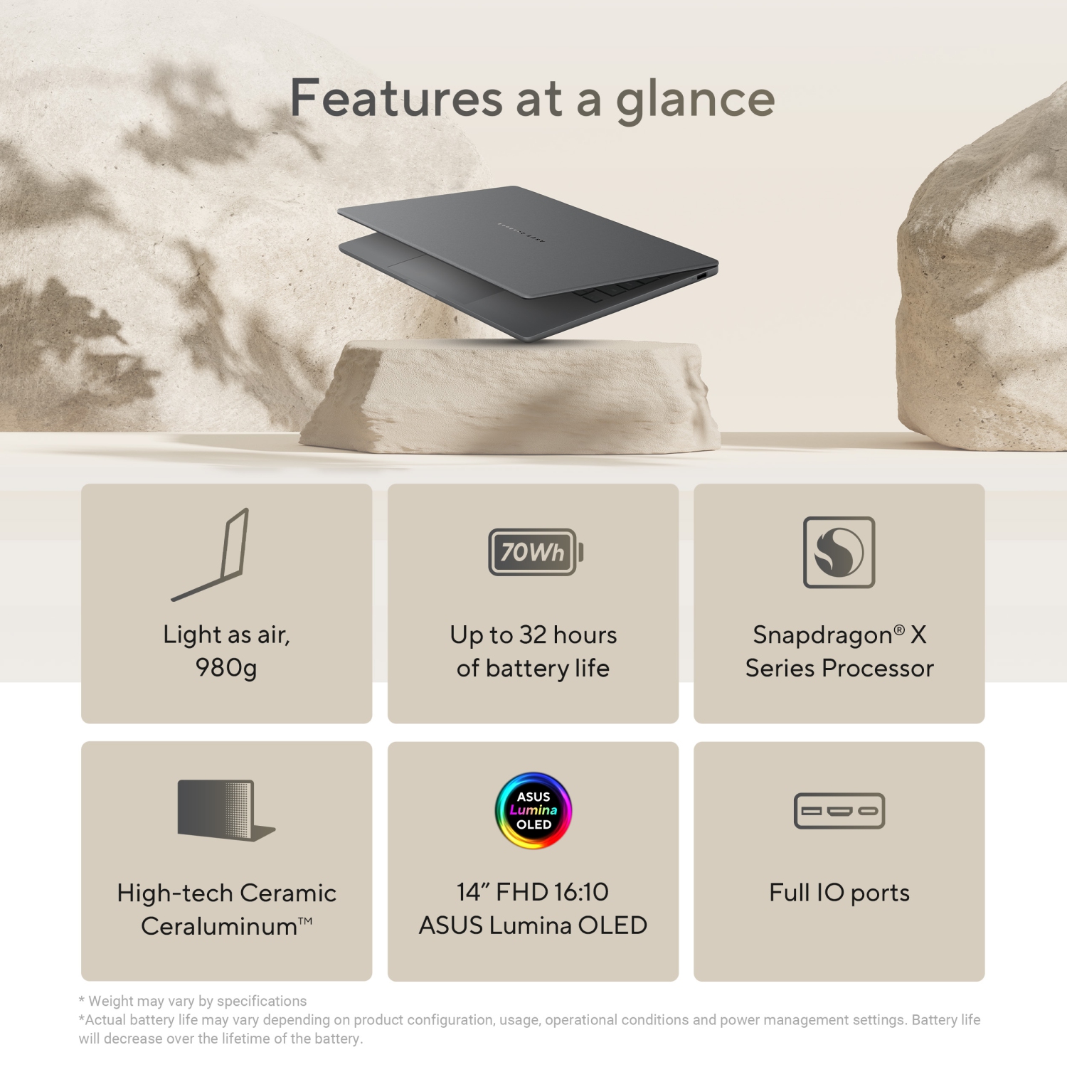 Zenbook A14 Copilot+ PC d'ASUS; Portable mince et léger